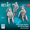 RESKIT RSF48-0079 CH-53E Super Stallion, MH-53E Sea Dragon pilots in the seats (3 pcs) (3D Printed) (1/48)